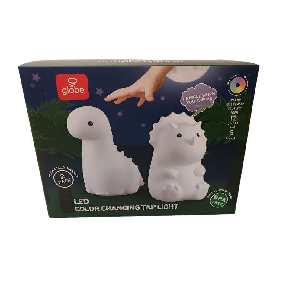 2 Pack Dinosaur Interactive Night Light